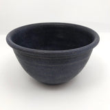 Deep Handthrown Pottery Bowl with Matte Blue-Purple Glaze