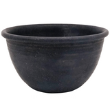 Deep Handthrown Pottery Bowl with Matte Blue-Purple Glaze
