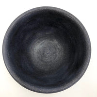 Deep Handthrown Pottery Bowl with Matte Blue-Purple Glaze