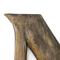 MEN: Large Antique Hand-carved Letters with Traces of Gold Paint