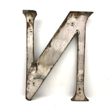 MEN: Large Antique Hand-carved Letters with Traces of Gold Paint