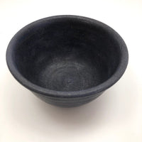Deep Handthrown Pottery Bowl with Matte Blue-Purple Glaze