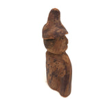 Old Carved Figure with Tall Cap and Wonderful Profile