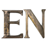 MEN: Large Antique Hand-carved Letters with Traces of Gold Paint