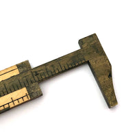 Old Stanley Boxwood and Brass 12 Inch Folding Ruler with Caliper