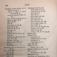 Red Cross First Aid Text-Book with Brown Paper Hand-drawn Cover