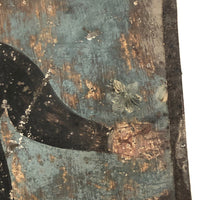 Old Mexican Retablo on Tin of Young Jesus at Cross