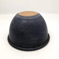 Deep Handthrown Pottery Bowl with Matte Blue-Purple Glaze