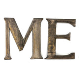 MEN: Large Antique Hand-carved Letters with Traces of Gold Paint