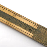 Old Stanley Boxwood and Brass 12 Inch Folding Ruler with Caliper