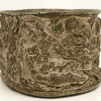 Antique Small Terracotta Planter with Adam, Eve and Cherubs, Presumed Italian