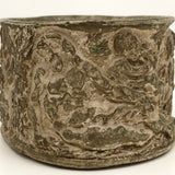 Antique Small Terracotta Planter with Adam, Eve and Cherubs, Presumed Italian