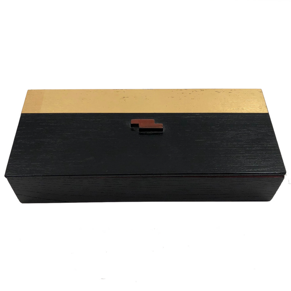 Gold and Black Art Deco Style Wooden Box