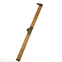 Old Stanley Boxwood and Brass 12 Inch Folding Ruler with Caliper