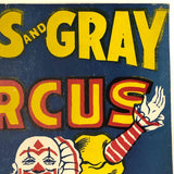 Original Sells and Gray Circus 1969 Screenprint Poster on Board