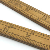 Old Stanley Boxwood and Brass 12 Inch Folding Ruler with Caliper