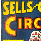 Original Sells and Gray Circus 1969 Screenprint Poster on Board
