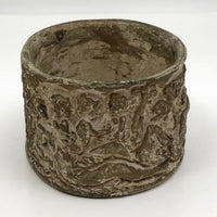 Antique Small Terracotta Planter with Adam, Eve and Cherubs, Presumed Italian