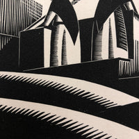 Olin Dows "Washing Women" Taxco, Mexico, 1933 Wood Engraving