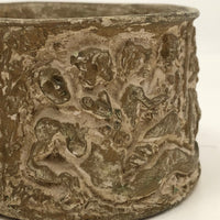Antique Small Terracotta Planter with Adam, Eve and Cherubs, Presumed Italian