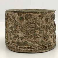 Antique Small Terracotta Planter with Adam, Eve and Cherubs, Presumed Italian