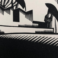 Olin Dows "Washing Women" Taxco, Mexico, 1933 Wood Engraving