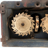 Gorgeous c. 1873 Patented Mechanical Grain Counter in Old Blue Paint