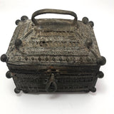 Indian Lost Wax Cast Bronze Old Dhorka Box - One of Two