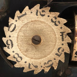 Gorgeous c. 1873 Patented Mechanical Grain Counter in Old Blue Paint