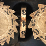 Gorgeous c. 1873 Patented Mechanical Grain Counter in Old Blue Paint