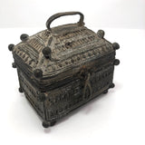 Indian Lost Wax Cast Bronze Old Dhorka Box - One of Two