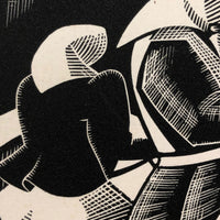 Olin Dows "Market: Riga" 1933 Wood Engraving Print