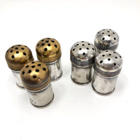 Mini Silver Salt and Peppers - Set of Six