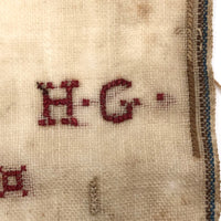 Nicely Naive 1827 Schoolgirl Sampler Signed H.G