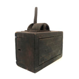 Gorgeous c. 1873 Patented Mechanical Grain Counter in Old Blue Paint