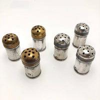 Mini Silver Salt and Peppers - Set of Six