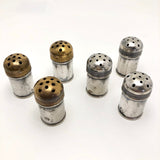 Mini Silver Salt and Peppers - Set of Six