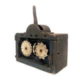 Gorgeous c. 1873 Patented Mechanical Grain Counter in Old Blue Paint