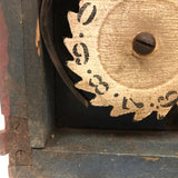 Gorgeous c. 1873 Patented Mechanical Grain Counter in Old Blue Paint