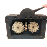 Gorgeous c. 1873 Patented Mechanical Grain Counter in Old Blue Paint