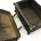 Indian Lost Wax Cast Bronze Old Dhorka Box - One of Two