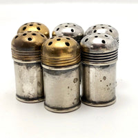 Mini Silver Salt and Peppers - Set of Six