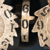 Gorgeous c. 1873 Patented Mechanical Grain Counter in Old Blue Paint