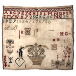 Nicely Naive 1827 Schoolgirl Sampler Signed H.G