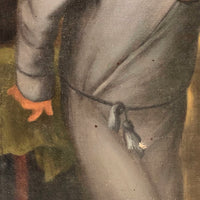 Curious Antique Oil Painting on Man in Dressing Gown About to Swat a Fly!