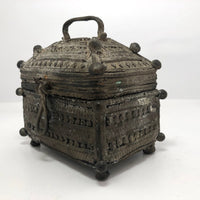 Indian Lost Wax Cast Bronze Old Dhorka Box - One of Two