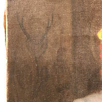 Curious Antique Oil Painting on Man in Dressing Gown About to Swat a Fly!