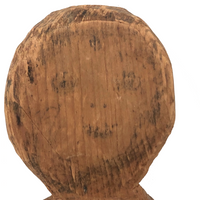 Sweet Old Crate Wood Dancing Doll with Feminine Graphite Drawn Face, Early 20th c.