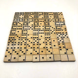Double Nine Bone Travel Dominoes in Latched Wooden Box
