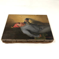 Curious Antique Oil Painting on Man in Dressing Gown About to Swat a Fly!